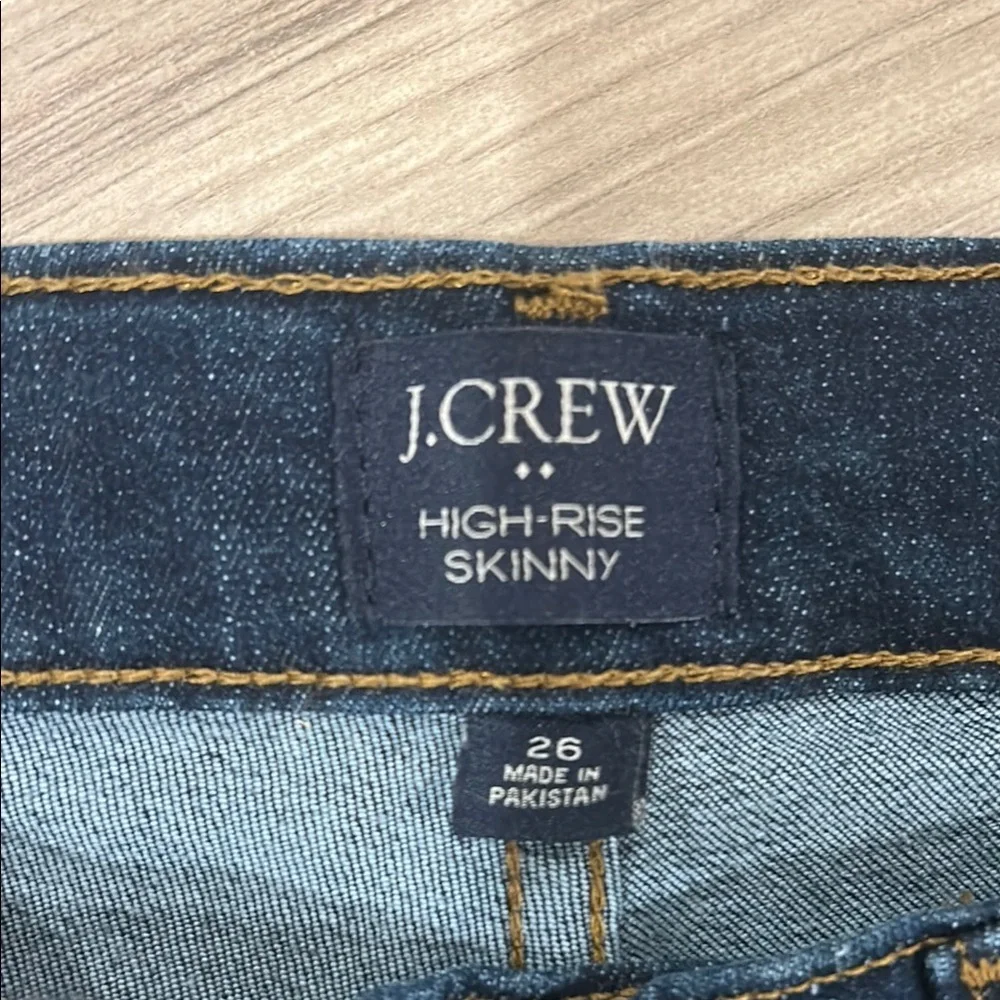 J. Crew Blue Ankle Cropped Jeans with Raw Hem - Picture 4 of 7